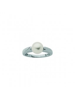 Bague Perle eau douce blanche8/8.5 mm argent rhodié 925