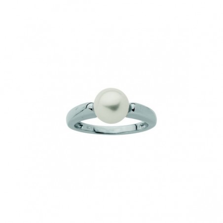 Bague Perle eau douce blanche8/8.5 mm argent rhodié 925