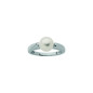 Bague Perle eau douce blanche8/8.5 mm argent rhodié 925