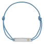 BRACELET PLAQUE ETOILE PERSONNALISABLE CORDON BLEU CIEL