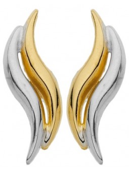 Boucles d'oreilles en or bicolore