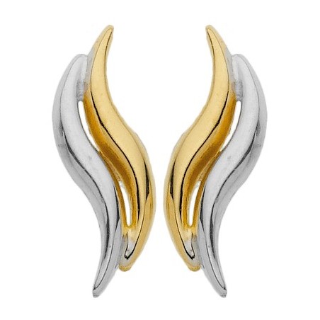 Boucles d'oreilles en or bicolore