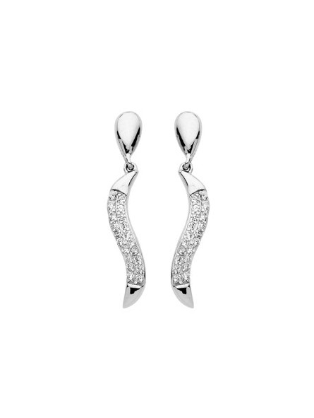 Boucles d'oreilles en argent et Oxydes