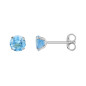 Boucles d'oreilles  Clous Topaze bleu
