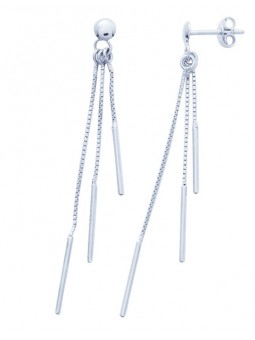 Boucles d'oreilles or 375 blanc