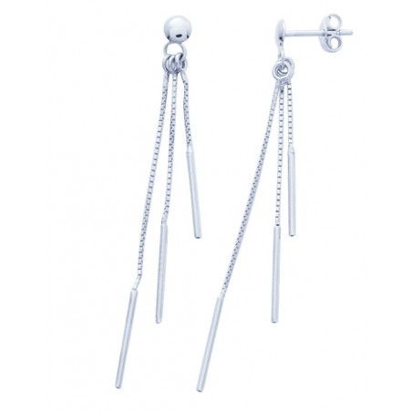 Boucles d'oreilles or 375 blanc