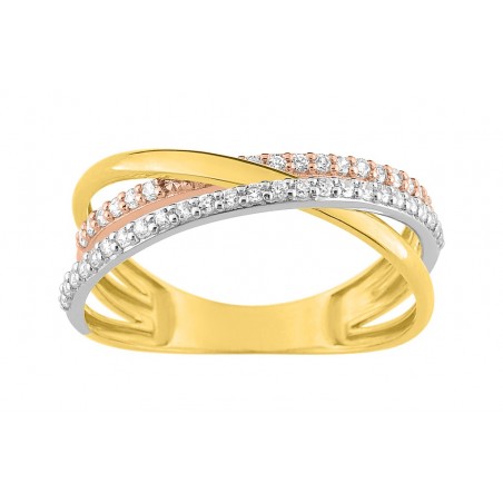 Bague 3 Anneaux 3 orS - Oxyde