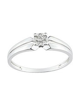 Bague diamant 0,03 ct gris or375