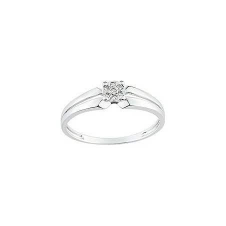 Bague diamant 0,03 ct gris or375