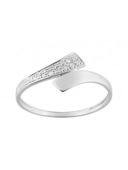 Bague diamant  0,01 ct gris or375
