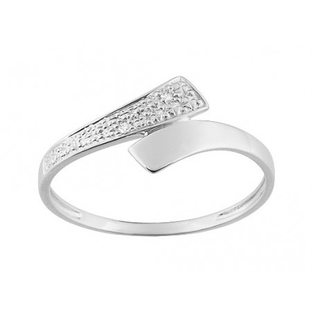 Bague diamant  0,01 ct gris or375