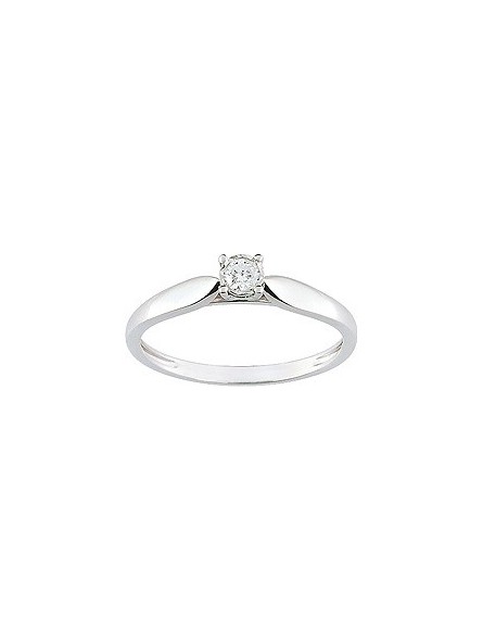 Bague diamant 0,10 ct gris or375