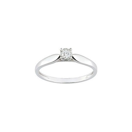 Bague diamant 0,10 ct gris or375