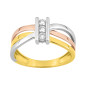 Bague Oxyde de zirconium - or 375