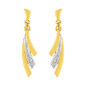 Boucles d'oreilles Pendantes diamant 0,008 bicolore or 375