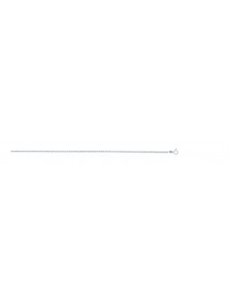 Chaîne forçat or 9ct blanc
