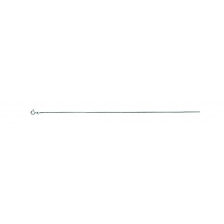 Chaîne gourmette or 9ct blanc