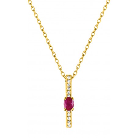 Collier Rubis et Oxyde - or375