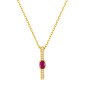Collier Rubis et Oxyde - or375