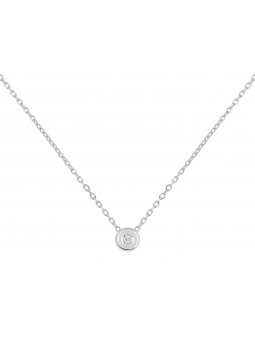 Collier diamant 0,02 ct or375