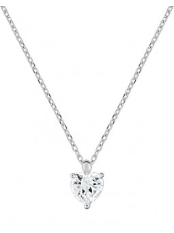 Collier solitaire Coeur Oxyde