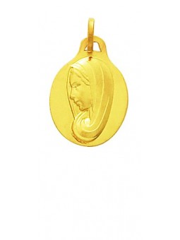 Médaille Vierge or 9ct jaune