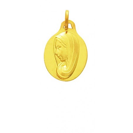 Médaille Vierge or 9ct jaune