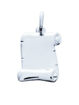 Pendentif Parchemin or 9ct blanc