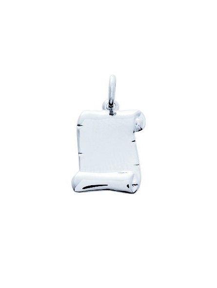 Pendentif Parchemin or 9ct blanc