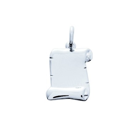 Pendentif Parchemin or 9ct blanc