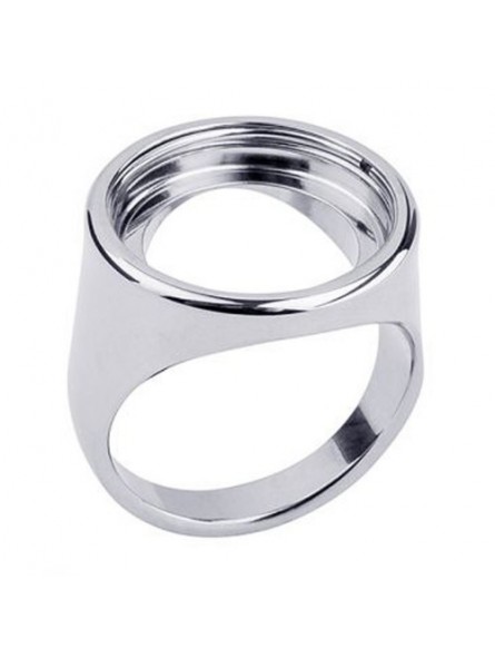 Bague chevalière argentée 16 mm Les Clipsables Les Georgettes 70317391600- Taille 52