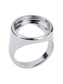 Bague chevalière argentée 16 mm Les Clipsables Les Georgettes 70317391600_056- Taille 56