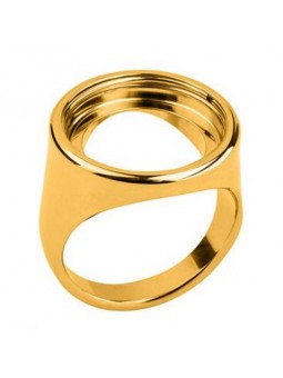 Bague chevalière Dorée 16 mm Les Clipsables Les Georgettes 70317391900_054- Taille 54