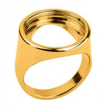 Bague chevalière Dorée 16 mm Les Clipsables Les Georgettes 70317391900_054- Taille 54