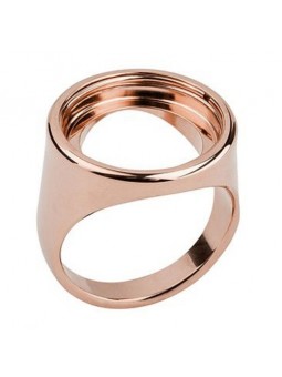 Bague chevalière Dorée Rose 16 mm Les Clipsables Les Georgettes 70317394100_054- Taille 54.