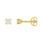 Boucles d'oreilles diamant 0,25 jaune or750