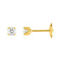 Boucles d'oreilles diamant 0,40 jaune or750