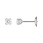 Boucles d'oreilles diamant 0,50 gris or750