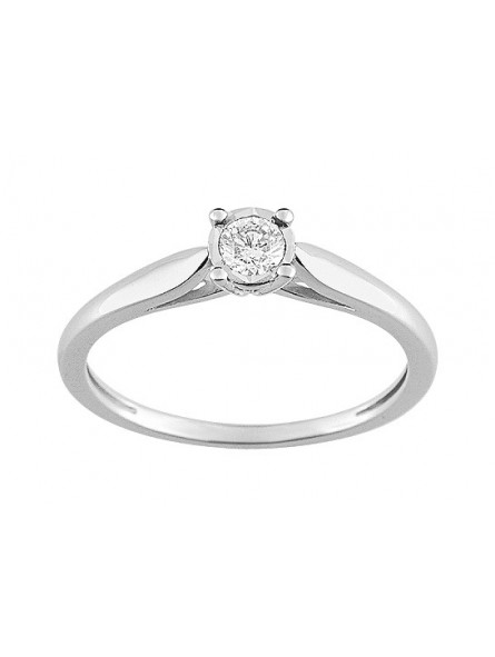 Bague  1 diamant 0,14 or G.