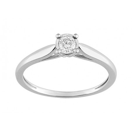 Bague  1 diamant 0,14 or G.
