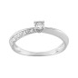 Bague diamant  0,10 gris or750