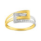 Bague diamant 0,015 bicolore 750