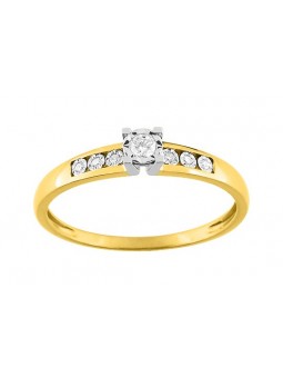 Bague diamant 0.052 et 0.024