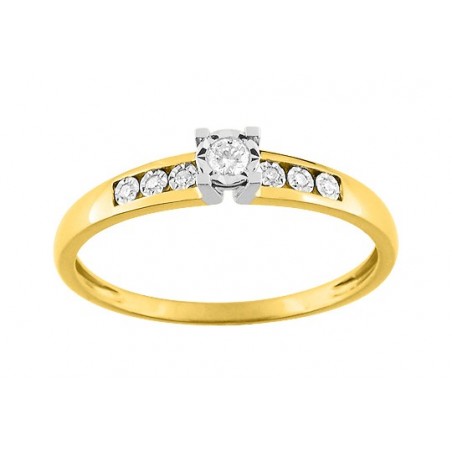 Bague diamant 0.052 et 0.024