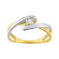 Bague diamant 0,03 bicolore 750