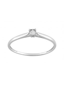 Bague  Diamant 0,03 GRIS OR750