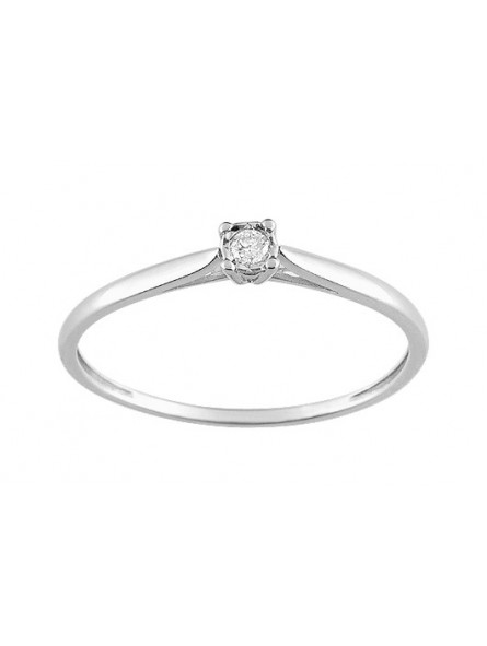 Bague  Diamant 0,03 GRIS OR750