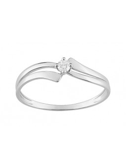 Bague diamant 0,056 gris or750