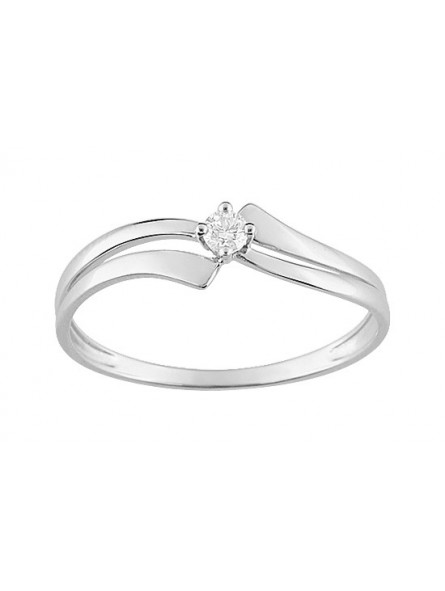 Bague diamant 0,056 gris or750