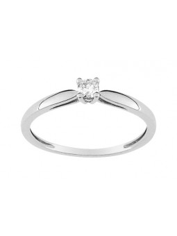 Bague  Diamant 0,10 GRIS OR750